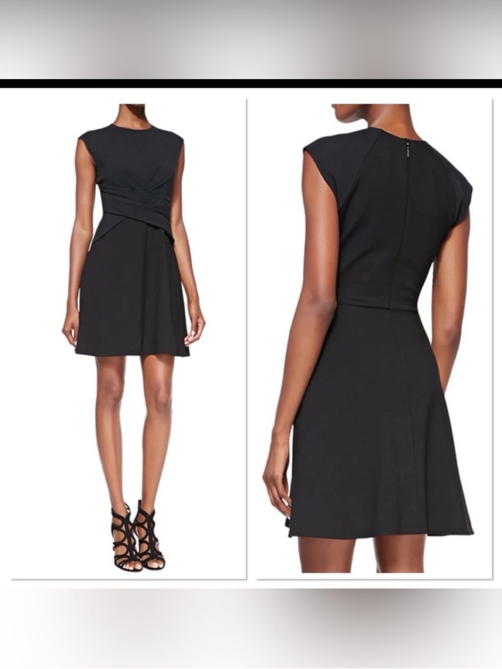 Rebecca Taylor Black Diamond Wrap Dress Size 4